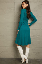 Culture Code Full Size Chevron Upper Bodycon Midi Dress OutfitFlow